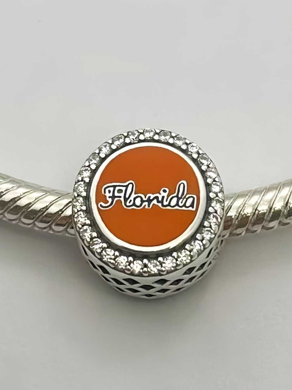 Pandora HOME Florida Map Exclusive Dangle Charm My Heart Chicago Pendant, S925 - Picture 2 of 3